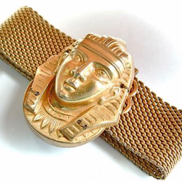 Miriam Haskell Jewelry - Bracelet Miriam Haskell Mesh Cuff Egyptian
